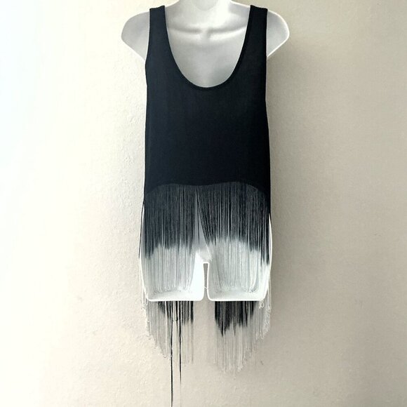 CHARLOETT RUSSE BOHO FRINGE CARDIGAN VEST LIGHTWEIGHT - Picture 5 of 10